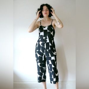 Dusen dusen stone pattern culotte romper